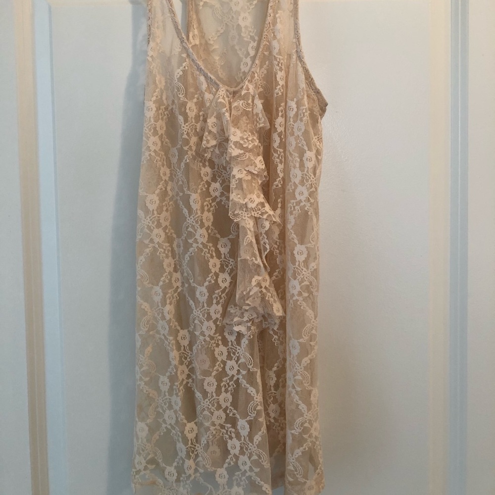 Lace Cream Racerback